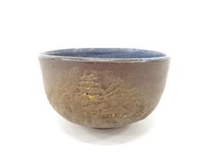 作家物　風景彫　茶碗